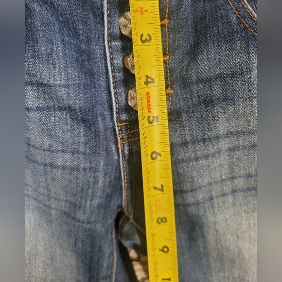 INC International Concept Distressed Dark Wash Cropped  Wide Leg Pants Size 2 - Picture 4 of 11